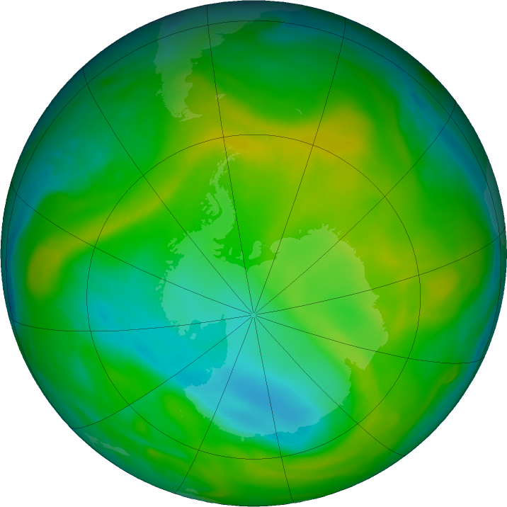 Antarctic ozone map for 26 November 2017
